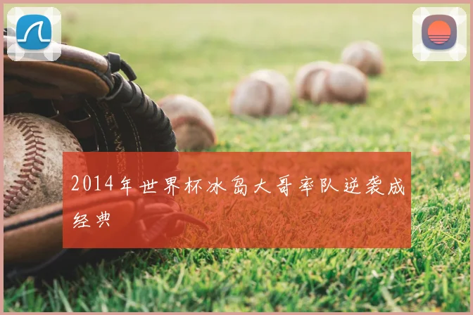 2014年世界杯冰岛大哥率队逆袭成经典